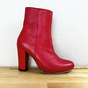 Red Ankle Boots for Women